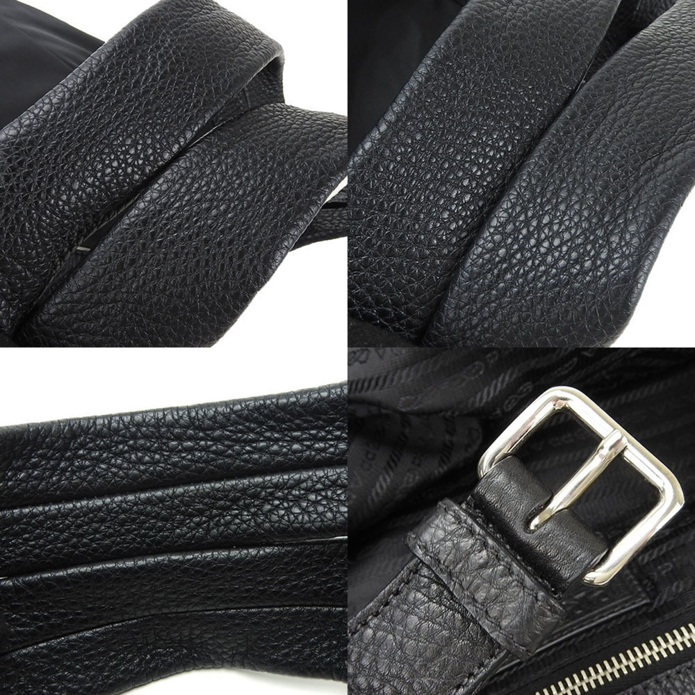 PRADA Black Leather Shoulder Bag - Picture 7 of 10
